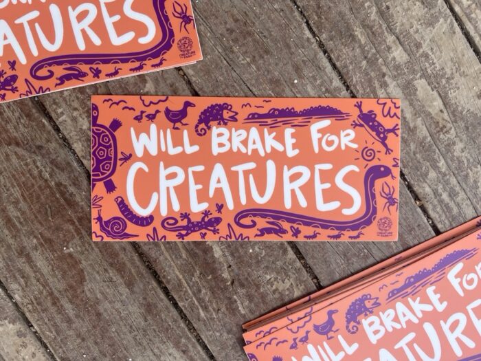 Will Brake for Creatures Bumper Sticker - Image 3