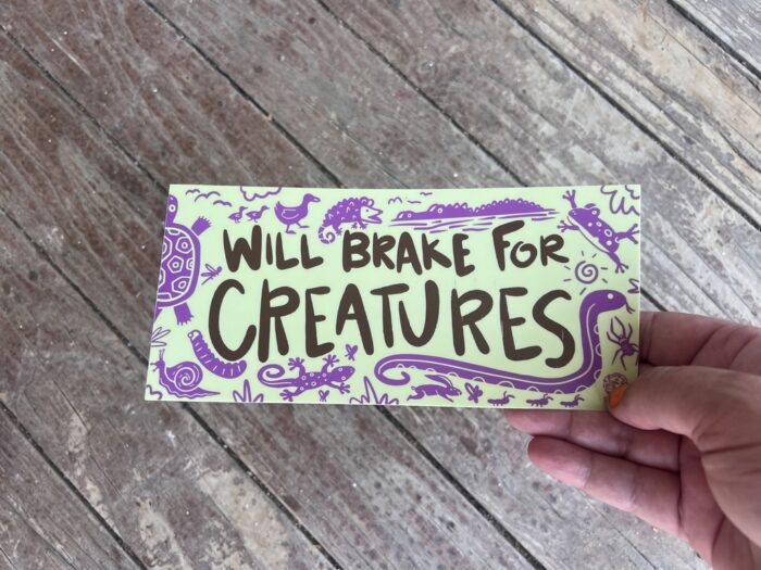 Will Brake for Creatures Bumper Sticker - Image 12