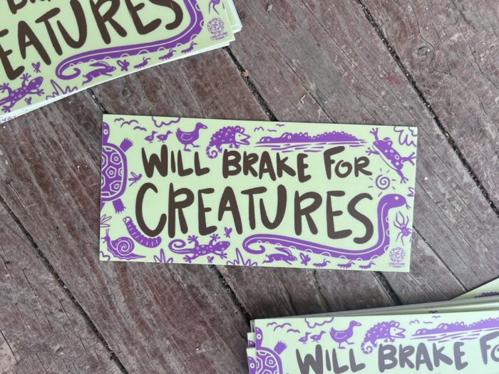 Will Brake for Creatures Bumper Sticker - Image 2