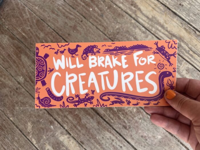 Will Brake for Creatures Bumper Sticker - Image 10