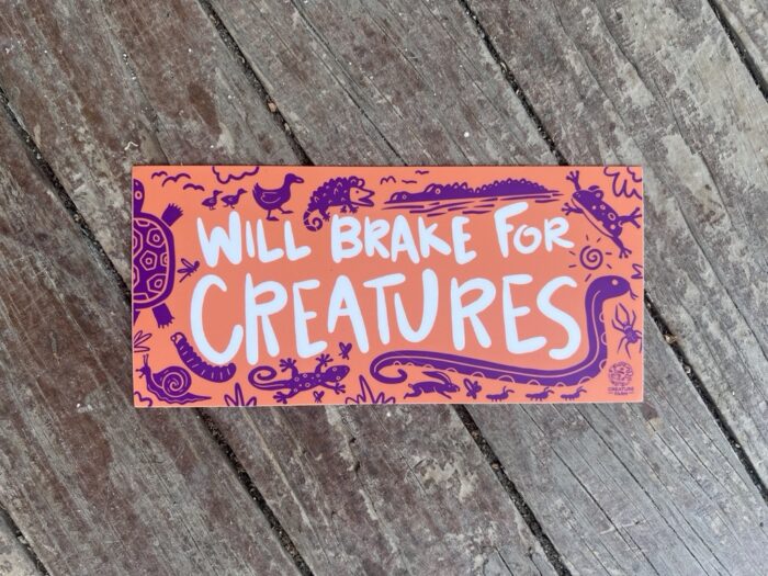 Will Brake for Creatures Bumper Sticker - Image 9