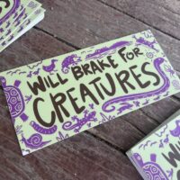 Will Brake for Creatures Bumper Sticker - Image 6