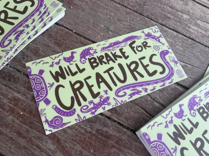 Will Brake for Creatures Bumper Sticker - Image 6