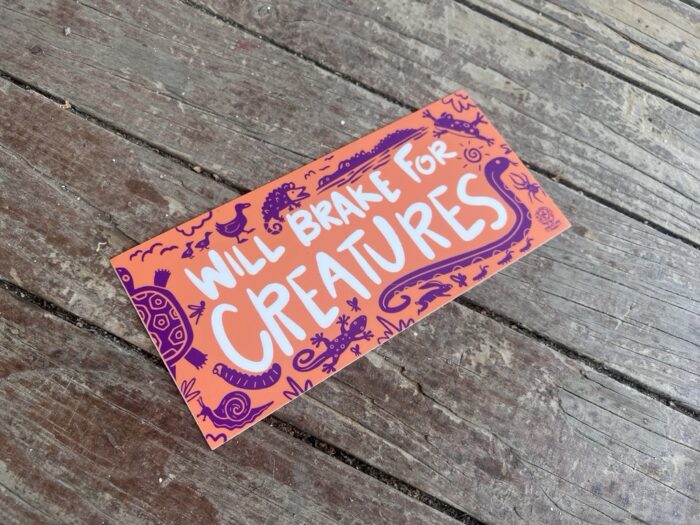 Will Brake for Creatures Bumper Sticker - Image 5