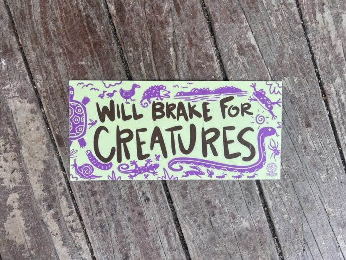 Will Brake for Creatures Bumper Sticker - Image 4