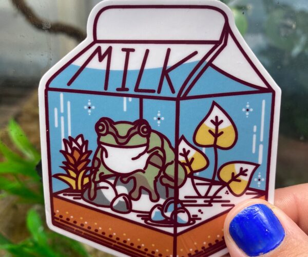 Cute Strawberry Milk Frog - Cute Frog - Pin