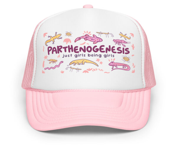 Parthenogenesis Pink & White Trucker Hat